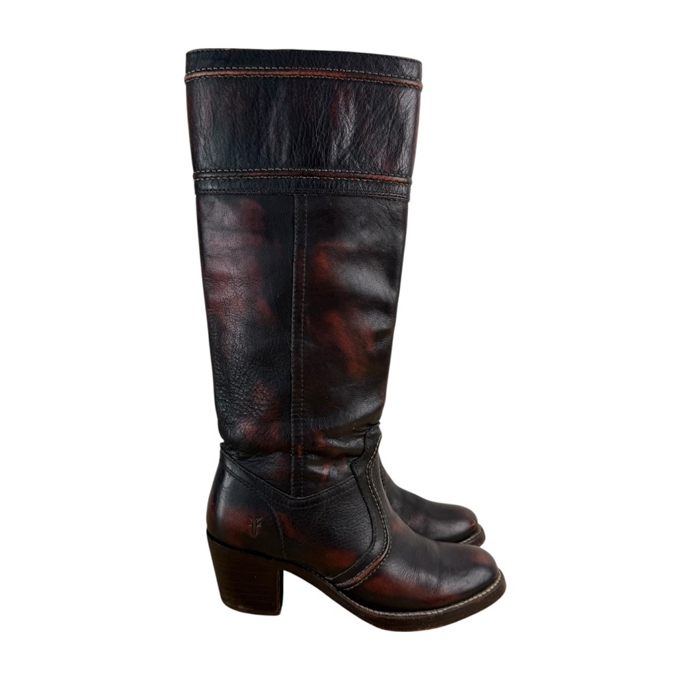 FRYE Jane Tall Riding Boots Antique Brown Sz 5.5 - Picture 2 of 10
